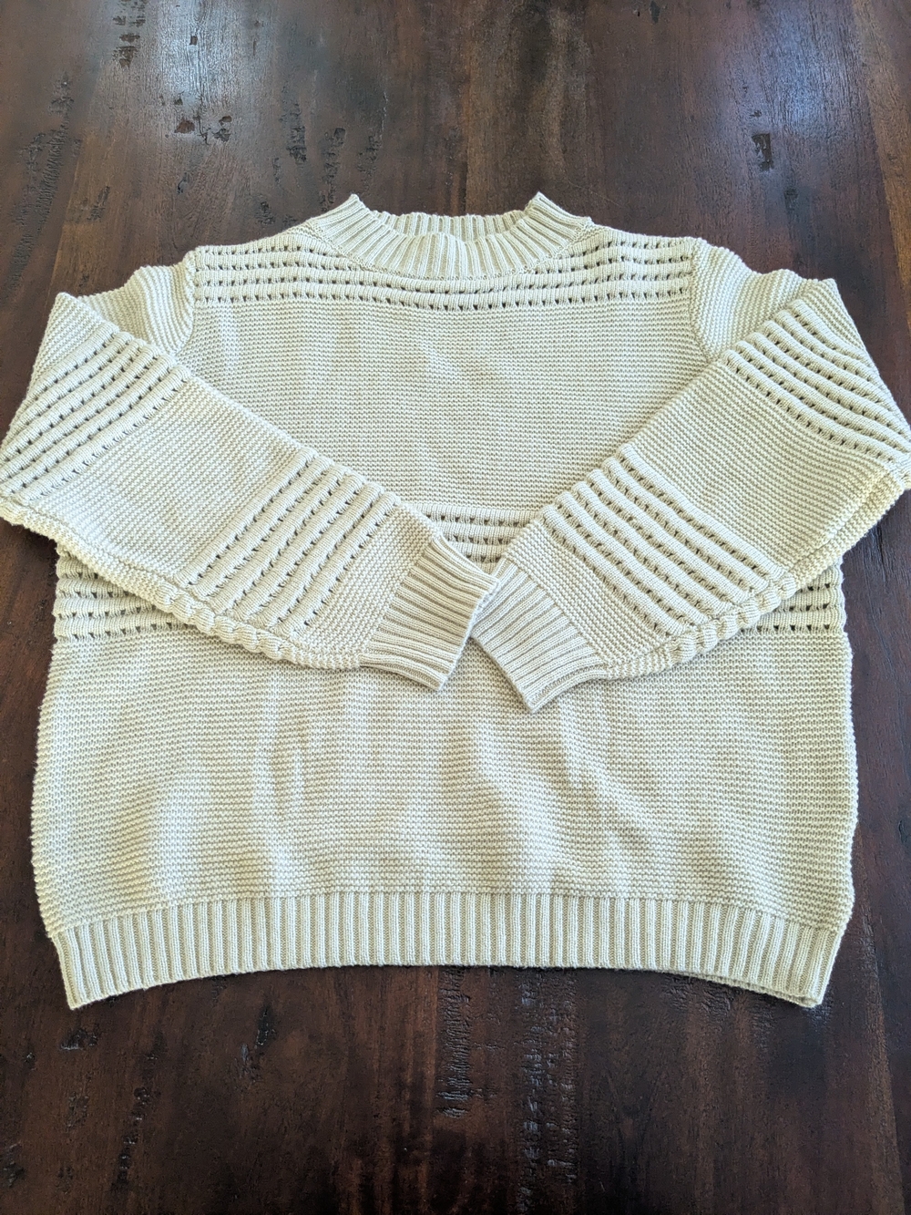 Kirundo Tan Textured Crewneck Sweater